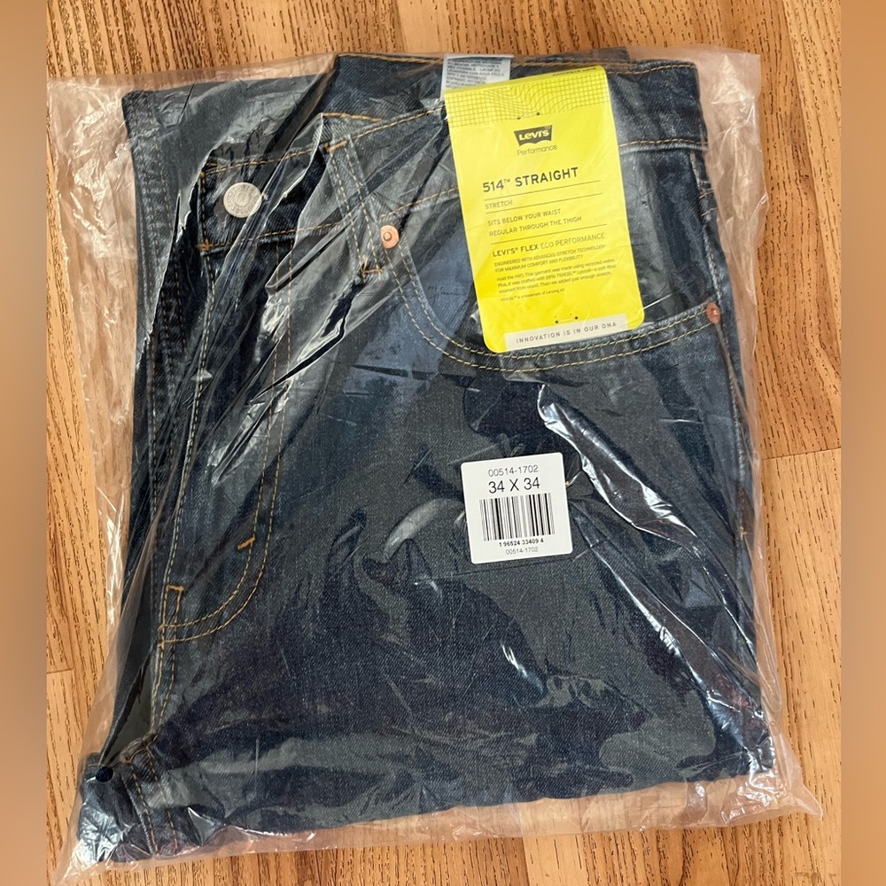 NWT Men’s dark wash Levi’s 514 jeans